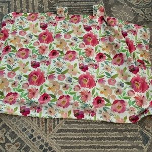 Floral car seat cover / nursing coverup baby girl pink, white, green